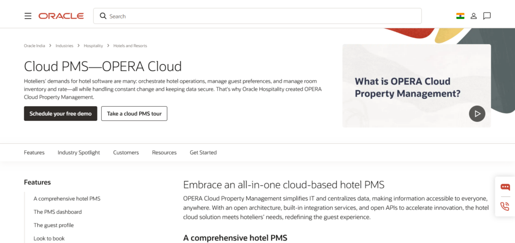 10 Best Hotel PMS Software to Improve Hotel Operations 2 Oracle Hospitality OPERA Cloud PMS
