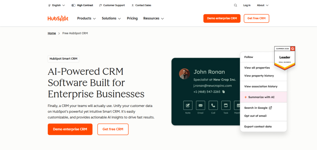 10 Best Hospitality CRM Platforms To Improve Guest Experience 4 HubSpot CRM