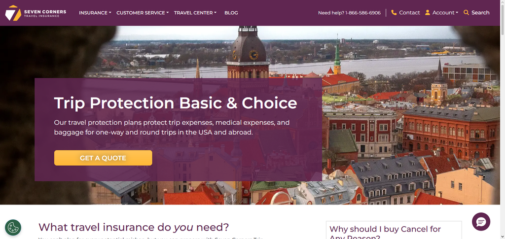 10 Travel Insurance Plans With Cancel for Any Reason Coverage 6 Seven Corners Trip Protection Basic