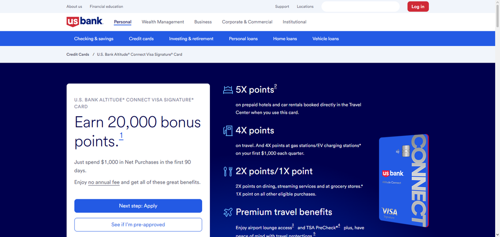 10 Best Travel Credit Cards With No Foreign Fees in 2026 9 U.S. Bank Altitude Connect Visa Signature®
