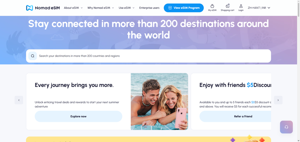 10 eSIMs With Unlimited Data for Multiple Countries 3 Nomad