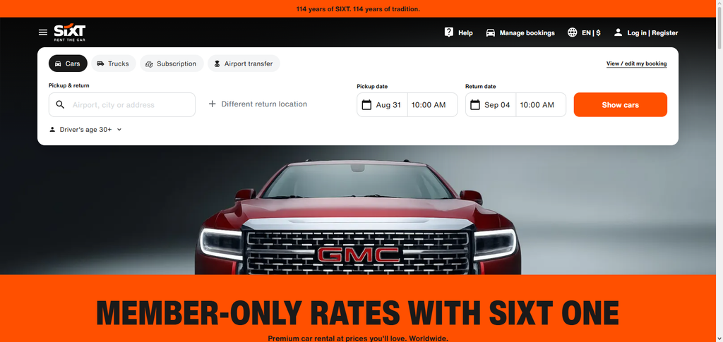 10 Car Rental Platforms With Transparent Pricing in 2026 6 Sixt