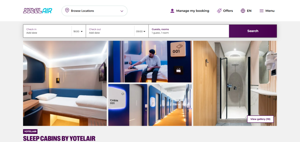 10 Best Airport Sleeping Pods for Comfortable Travel Rest 5 YOTELAIR Cabins