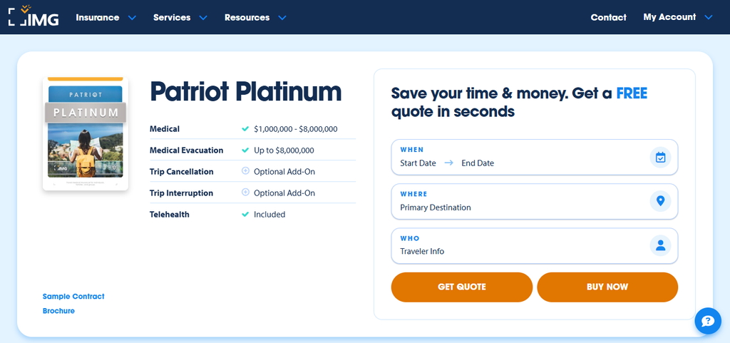 10 Top Medical Evacuation Insurance Policies Guide 5 IMG Patriot Platinum