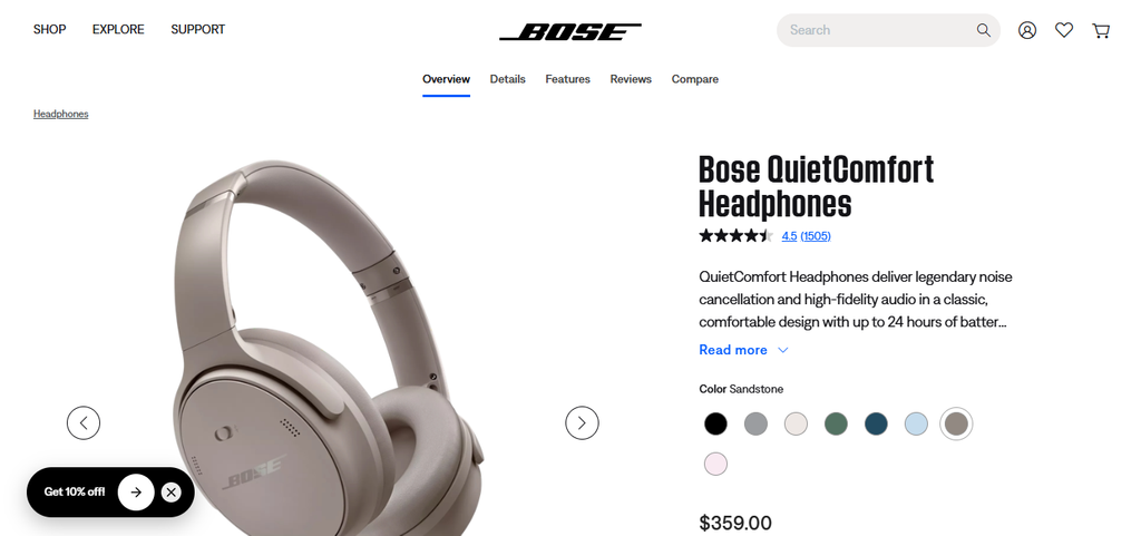 10 Best Noise-Canceling Headphones for Flights in 2026 6 Bose QuietComfort Headphones