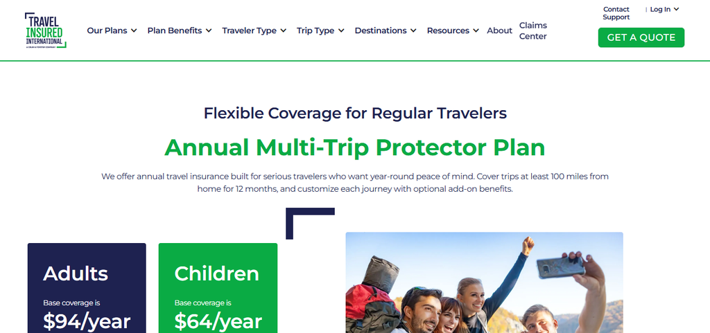 10 Best Annual Travel Insurance Plans for 2026: Top Picks 5 Travel Insured Annual Multi-Trip Protector