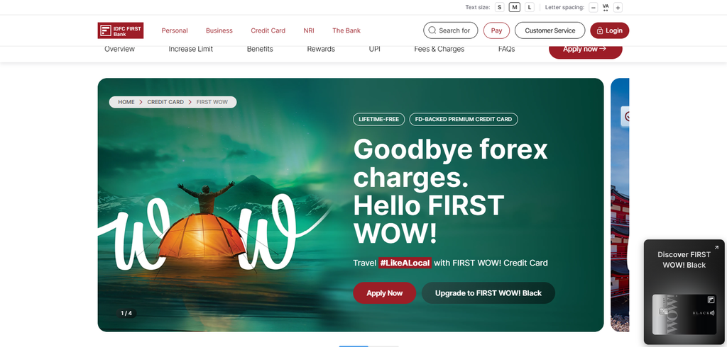 10 Prepaid Travel Cards With Zero FX Fees in 2026 8 IDFC FIRST WoW Credit Card
