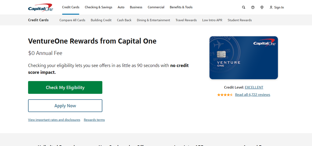 12 Top Travel Rewards Credit Cards for Beginners In 2026 6 5. Capital One VentureOne Rewards