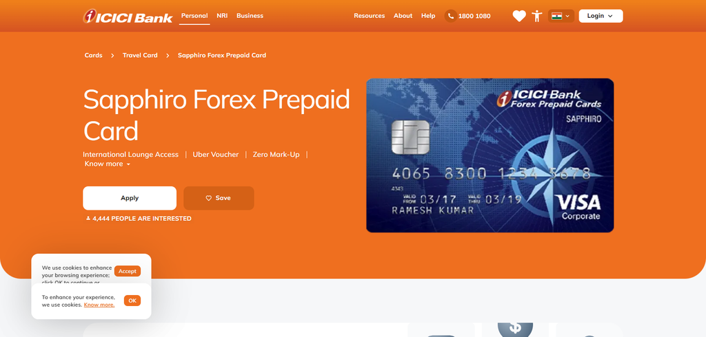 10 Prepaid Travel Cards With Zero FX Fees in 2026 10 ICICI Sapphiro Forex Card