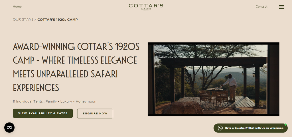10 Top Luxury Safari Lodges for Honeymoons In Africa | 2026 10 Cottar’s 1920s Camp, Kenya