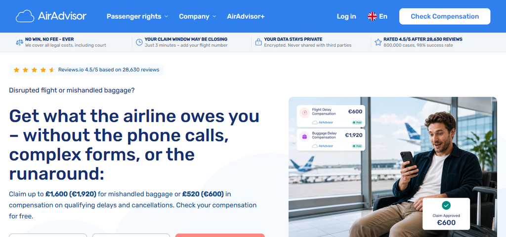 10 Best AirHelp Competitors for Flight Refunds In 2026 5 AirAdvisor