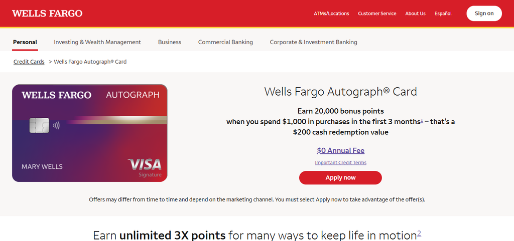 10 Best Chase Sapphire Preferred Travel Rivals To Consider 6 Wells Fargo Autograph® Card