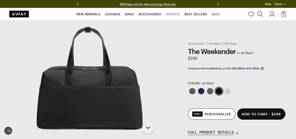 10 Top Béis Luggage Alternatives for Weekender Bags to Try Now 2 Away The Weekender (Away)