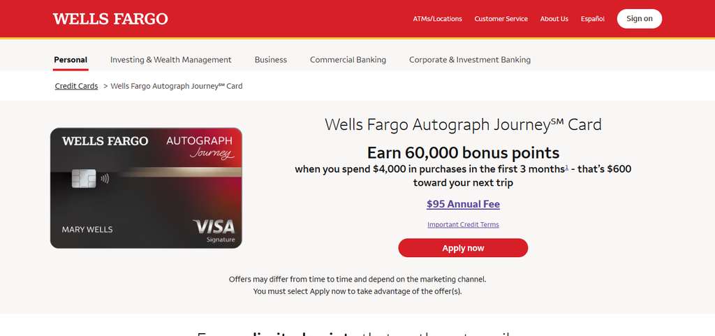 Wells Fargo Autograph Journey® Card